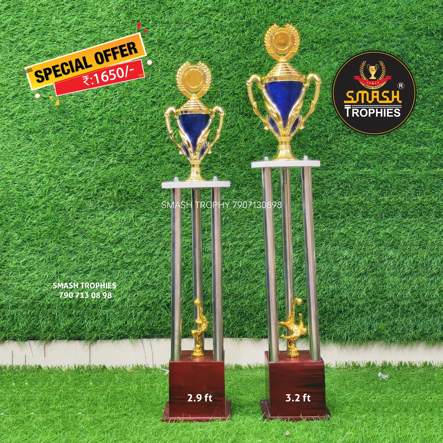 COMBO OFFER Trophies 140-1650 3.2 ft football