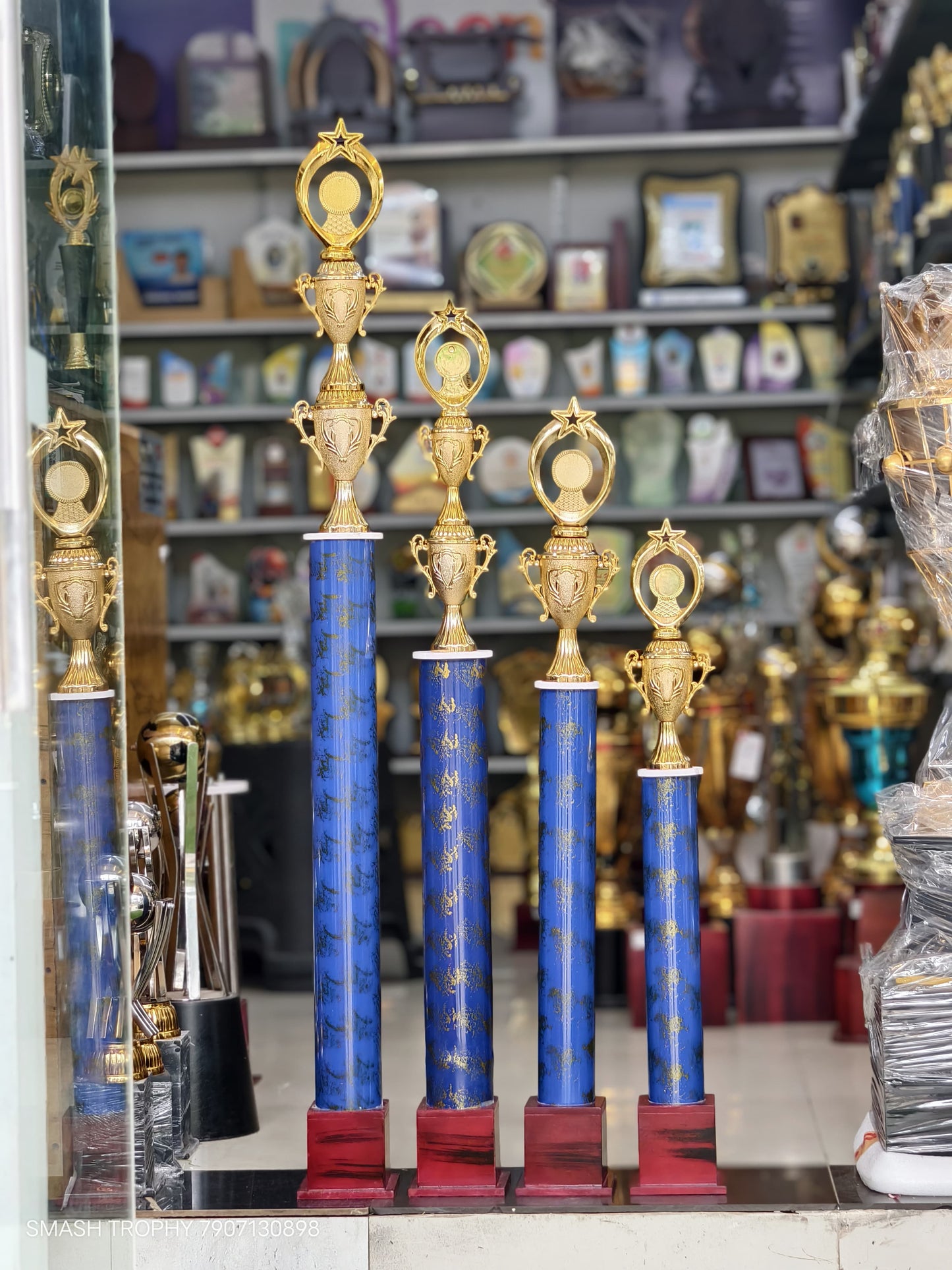Plastic trophies 33-85-2500 4 BLUE