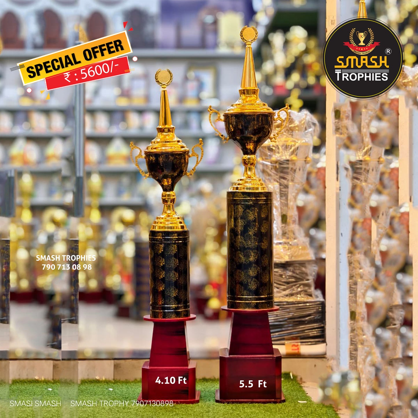 Metal trophies MODI 4 L M 5.5 ft black