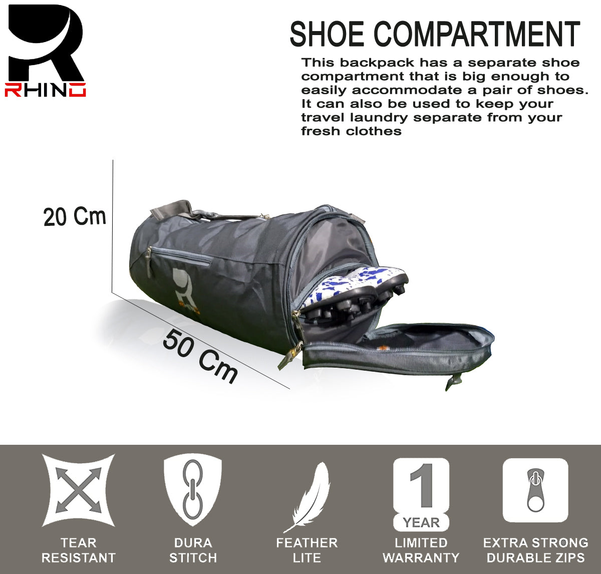 RHINO Duffel Bag Gym Bag