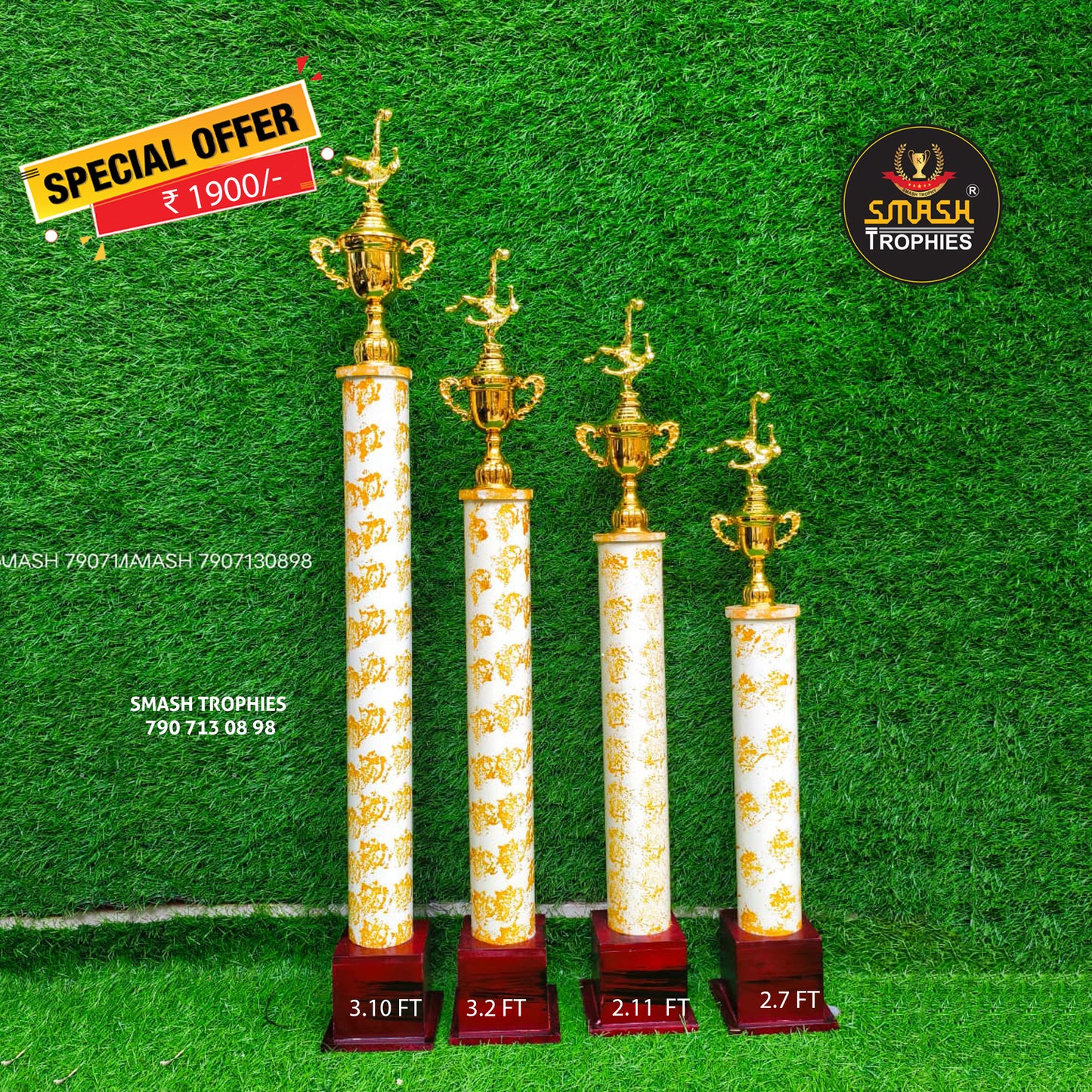 Plastic 4 trophies 108- 1900