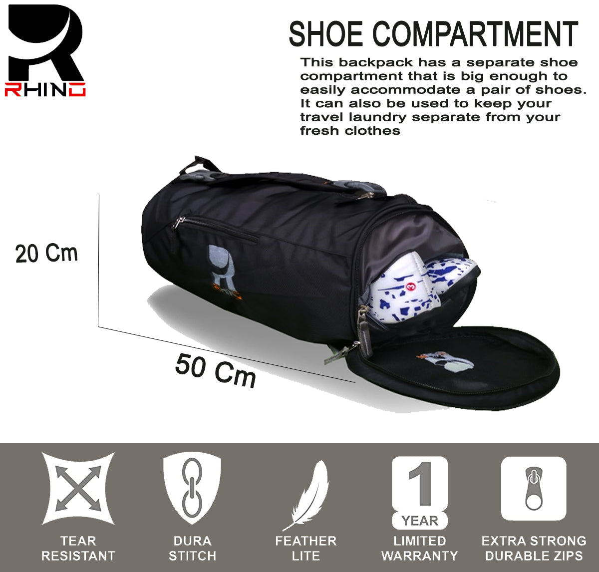 RHINO Duffel Bag NAVI BLACK