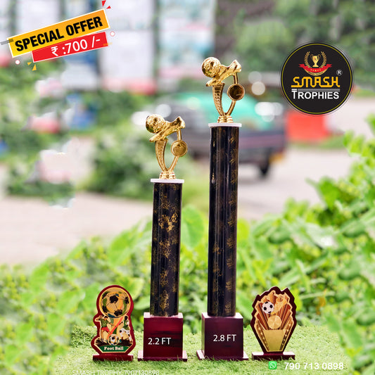 Very Low price big trophy D02-700  BLACK