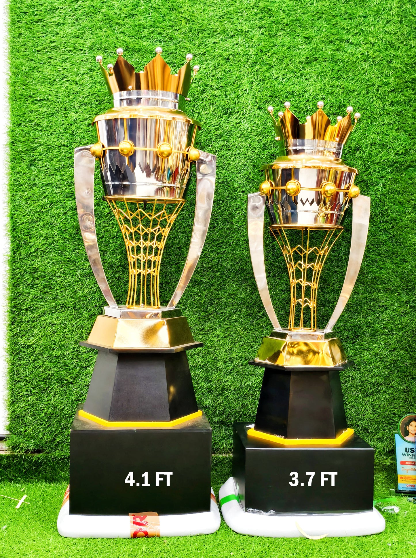 high quality Steel trophy  TOWER LM 4.1 FT /3.7 FT