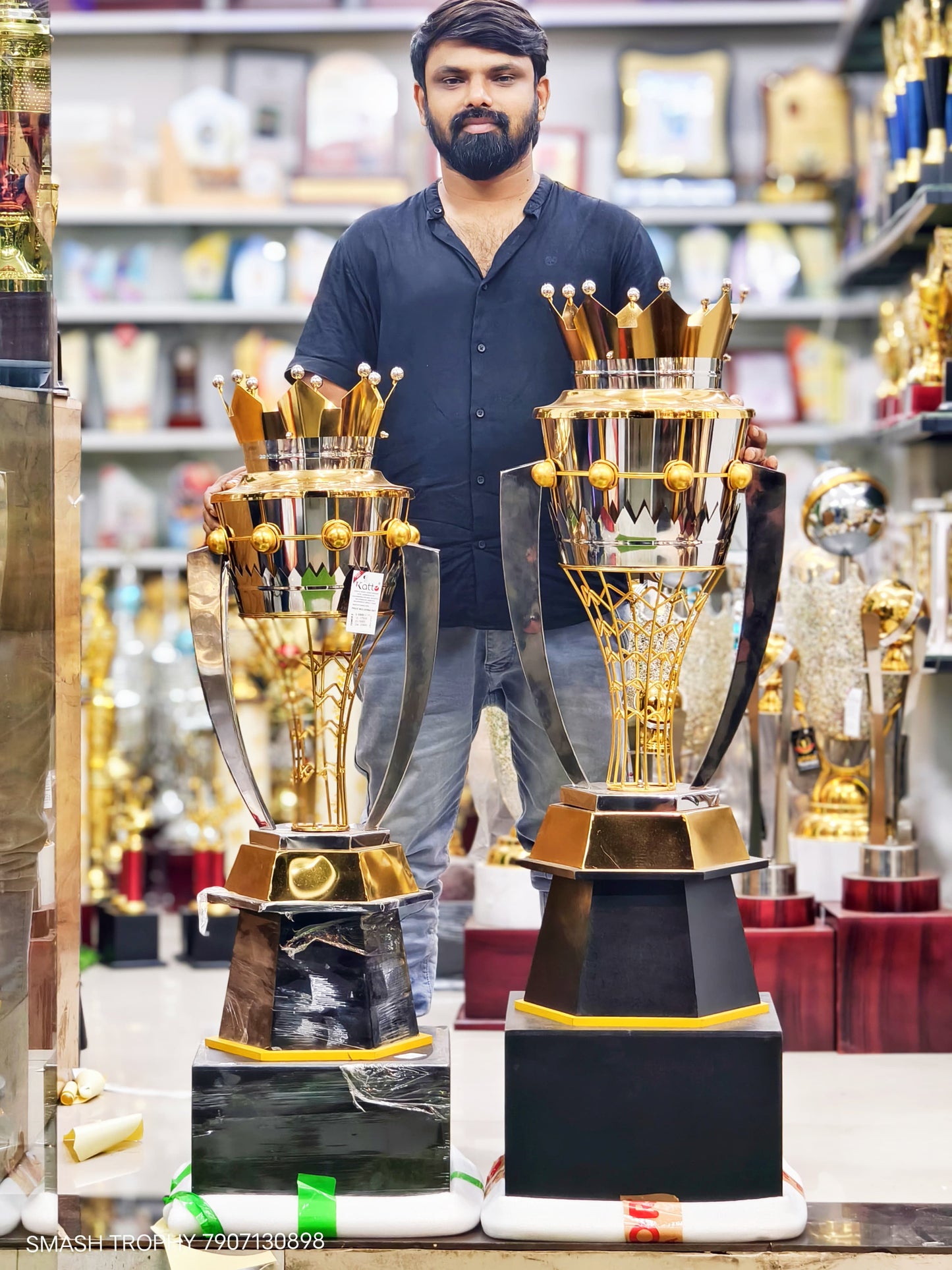 high quality Steel trophy  TOWER LM 4.1 FT /3.7 FT