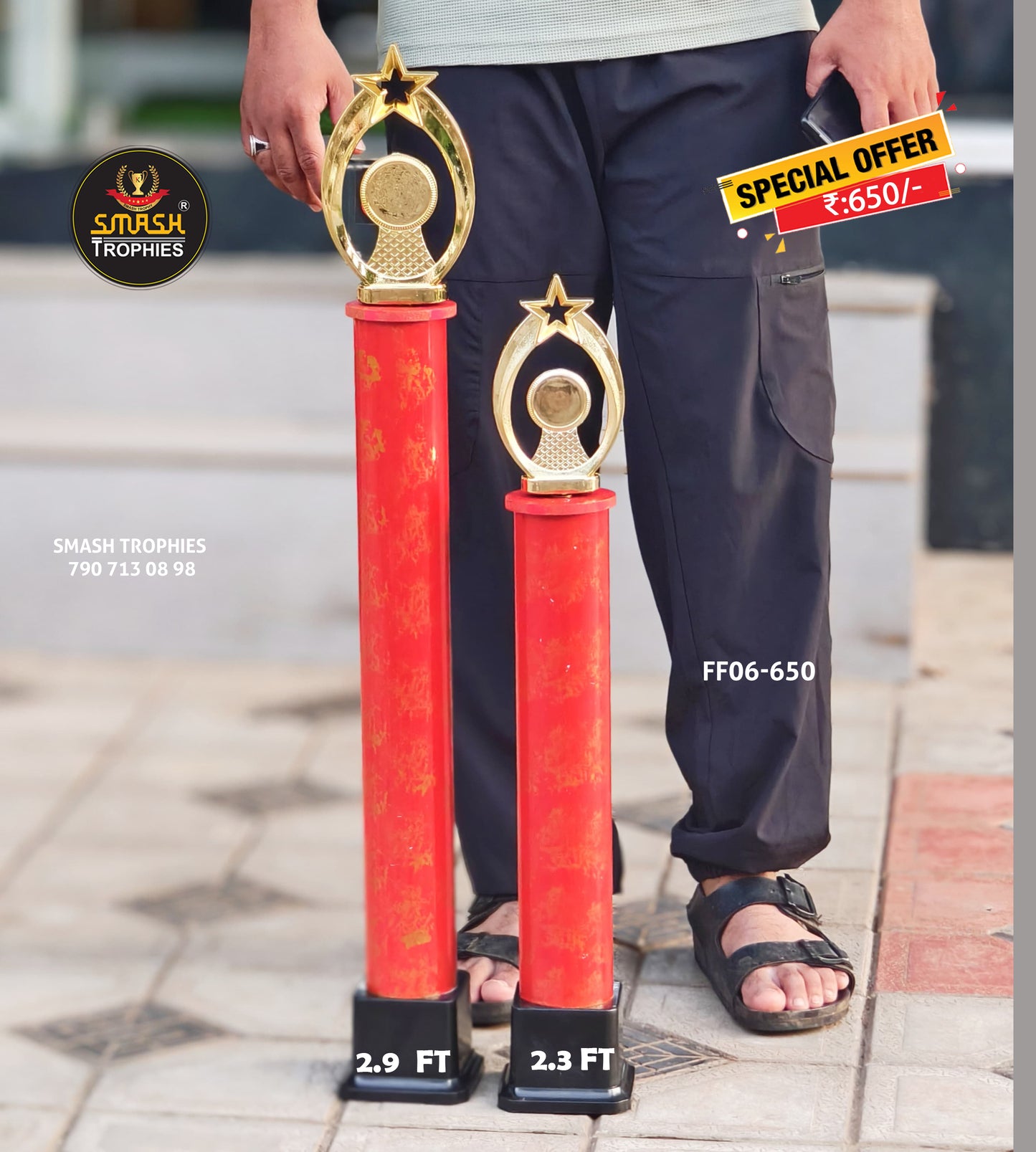 Plastic Trophy FF06-650 RED