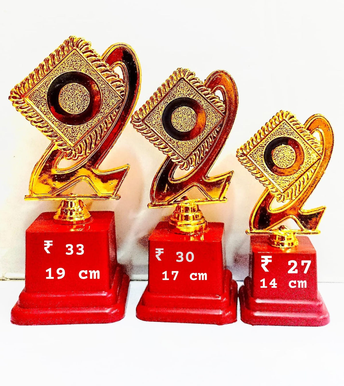 FLAG TROPHY 19 CM FLAGE 9801 L Trophy Set (Pack of 3) 85