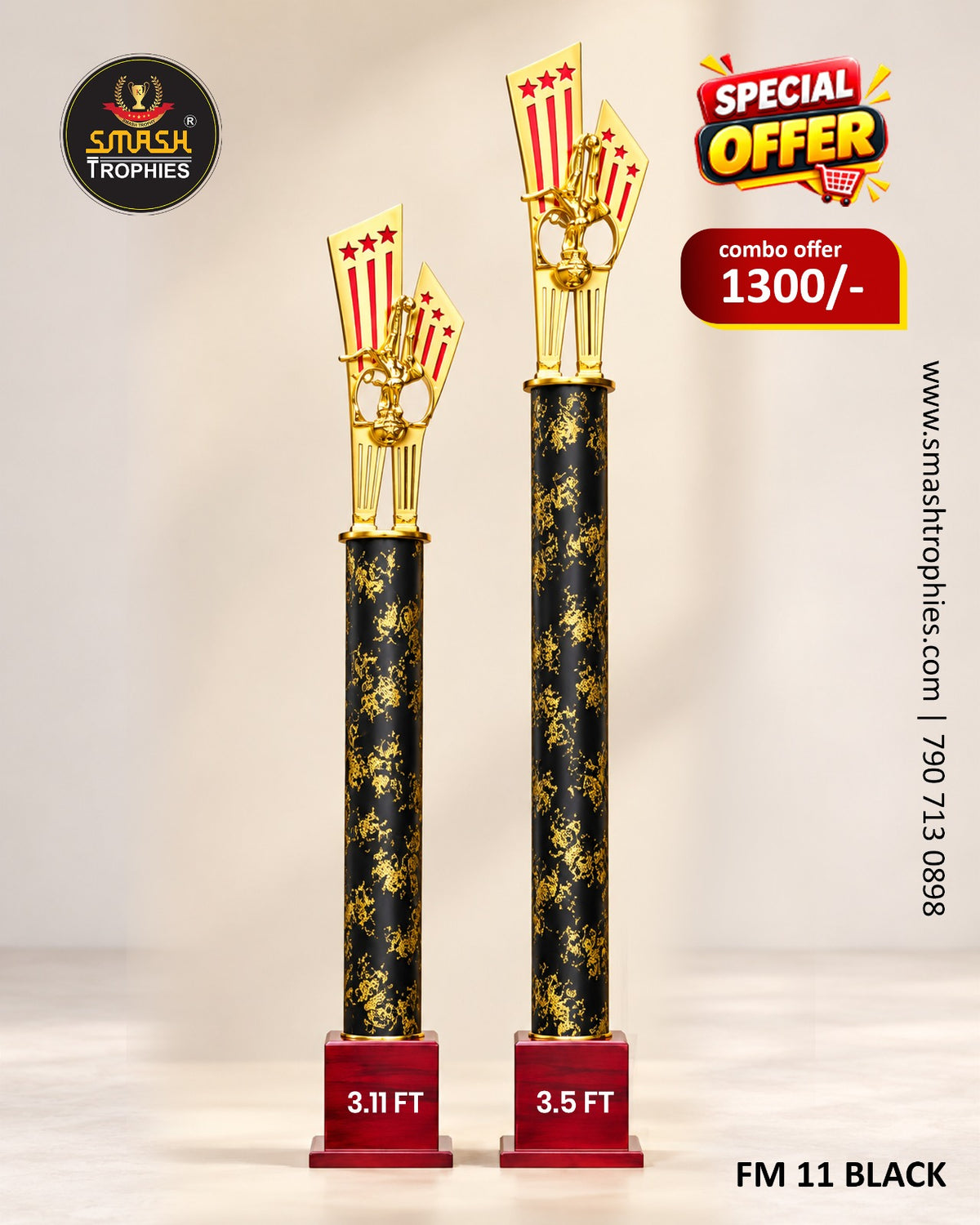 This is Plastic Trophy FM 11 black  1300