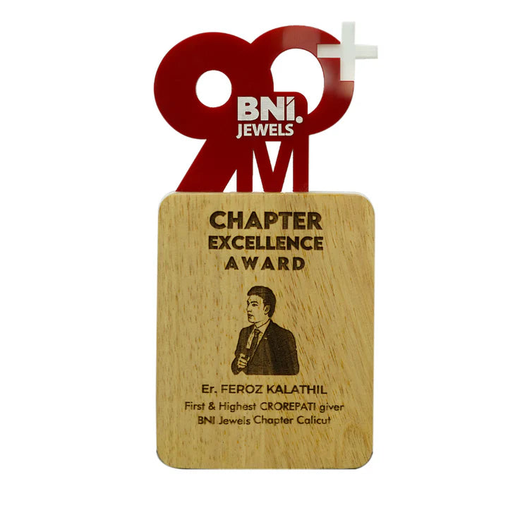 Customized Wood Engraved with Acrylic Memento