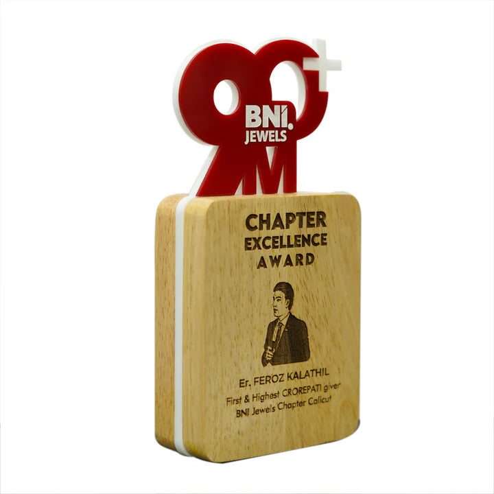 Customized Wood Engraved with Acrylic Memento