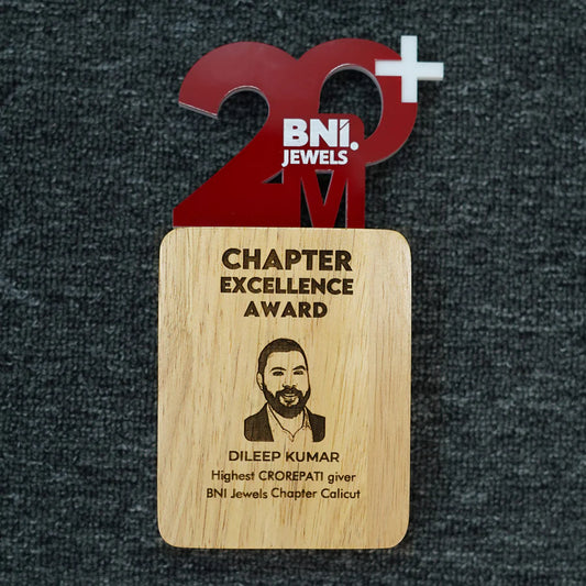 Customized Wood Engraved with Acrylic Memento