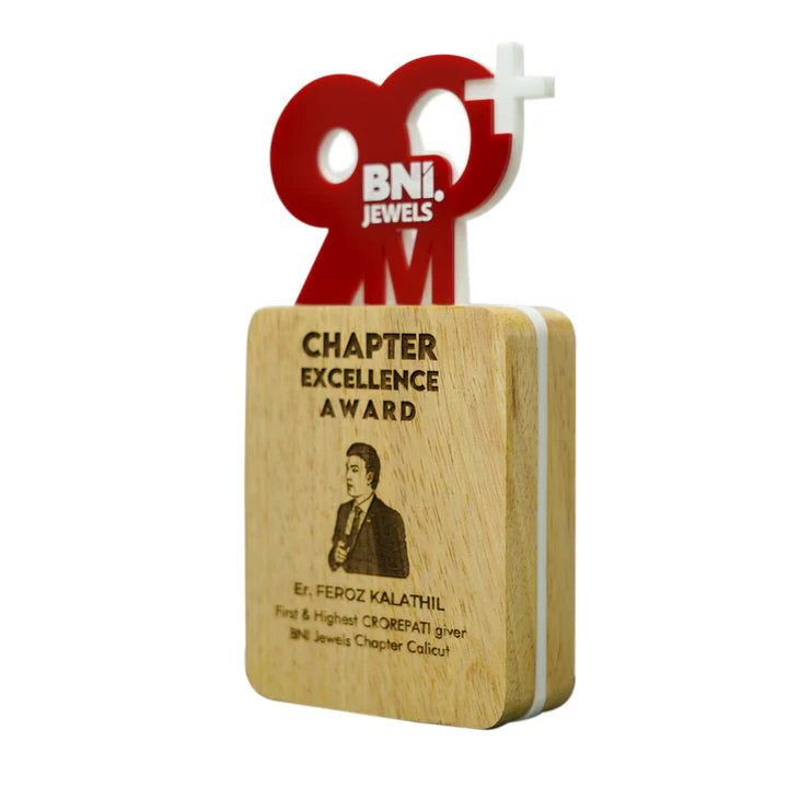 Customized Wood Engraved with Acrylic Memento