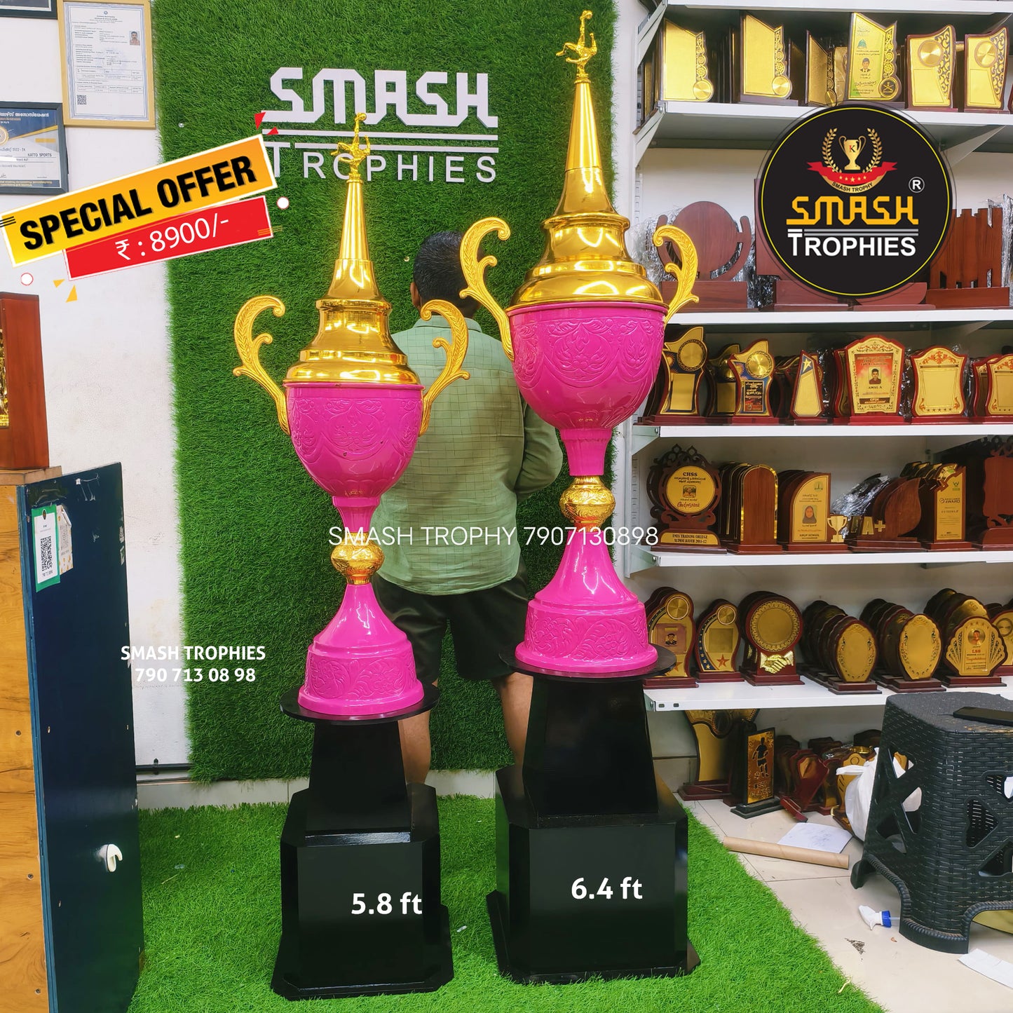 metal trophies FLOWER 6.4 FT